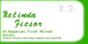 melinda ficsor business card