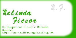 melinda ficsor business card